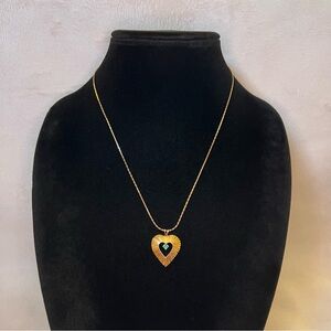 Vintage Avon Open Heart Pendant Necklace